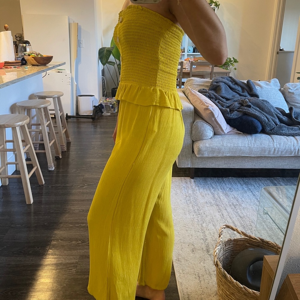 LOFT Beach Smocked Strapless Jumpsuit - Picture 8 of 8